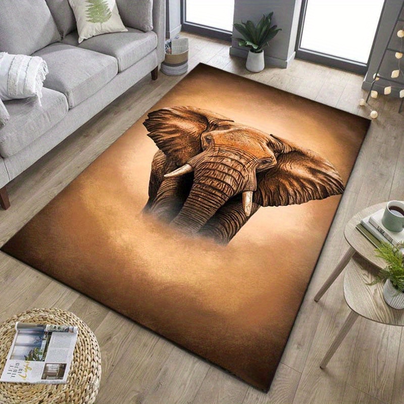Your Home Textiles - Safari Severler İçin Fil Portre Halısı