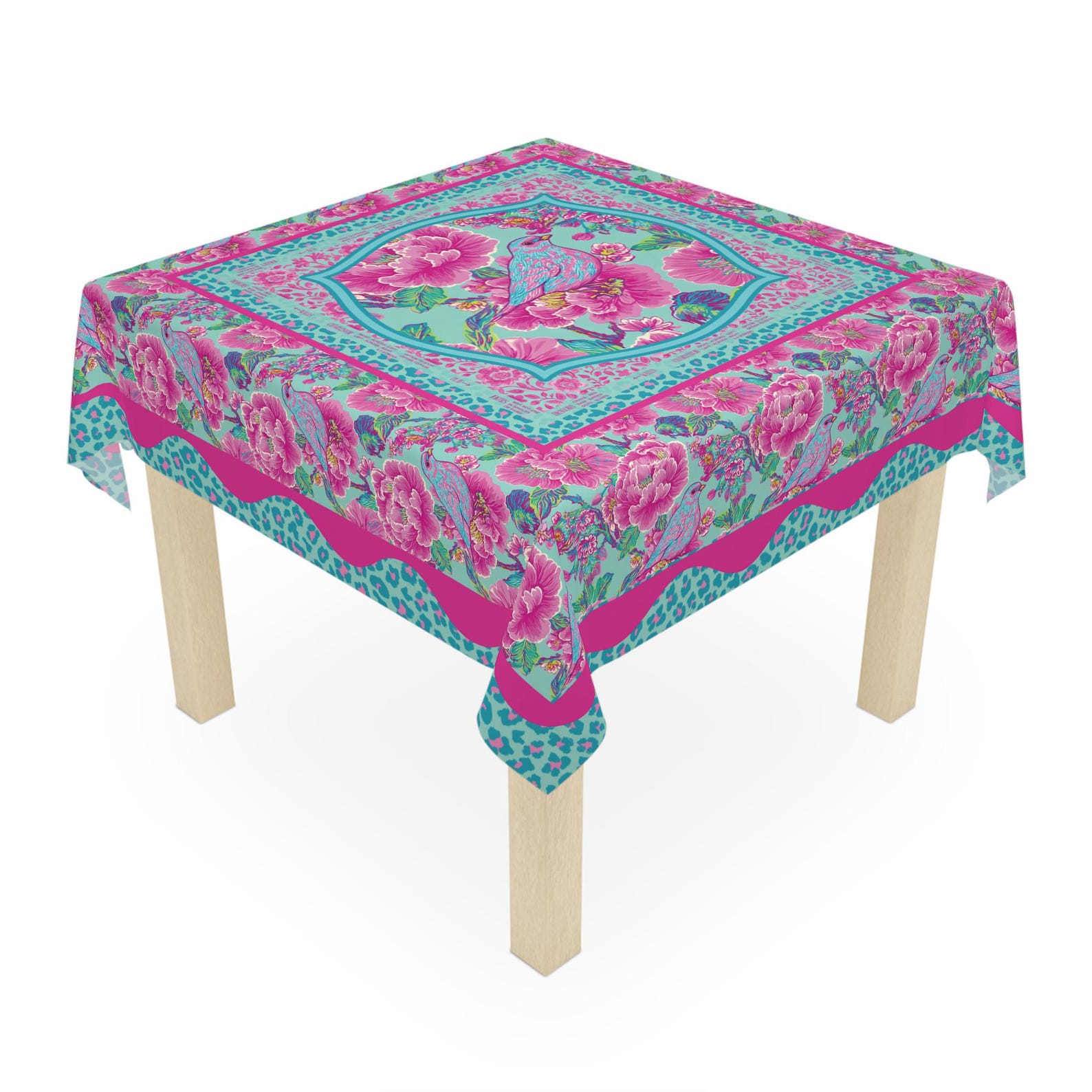 Home Textiles Direct - Pembe Mahjong Oyun Günü Talimatları Kare