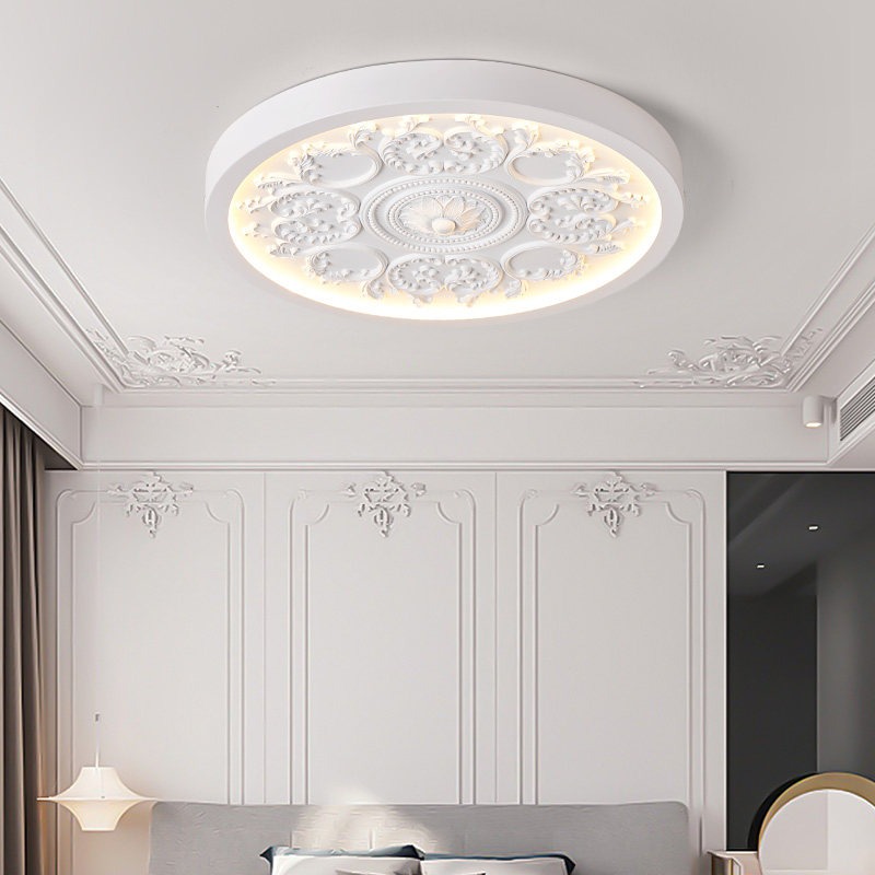 Home Textiles France - Fransız Krem Orta Yüzyıl Çiçek Desenli