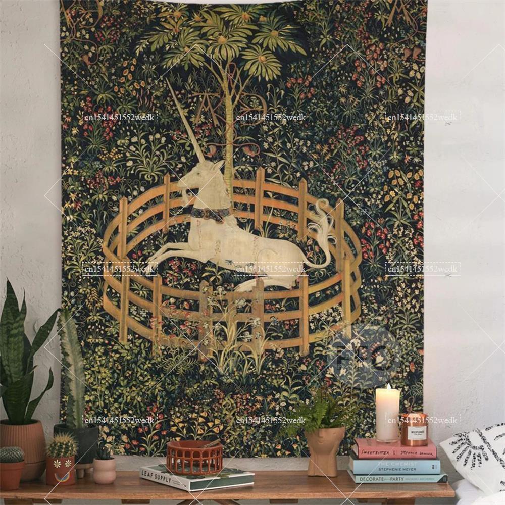 Home Textiles Towel - Esaret içinde Unicorn duvar halısı kapak