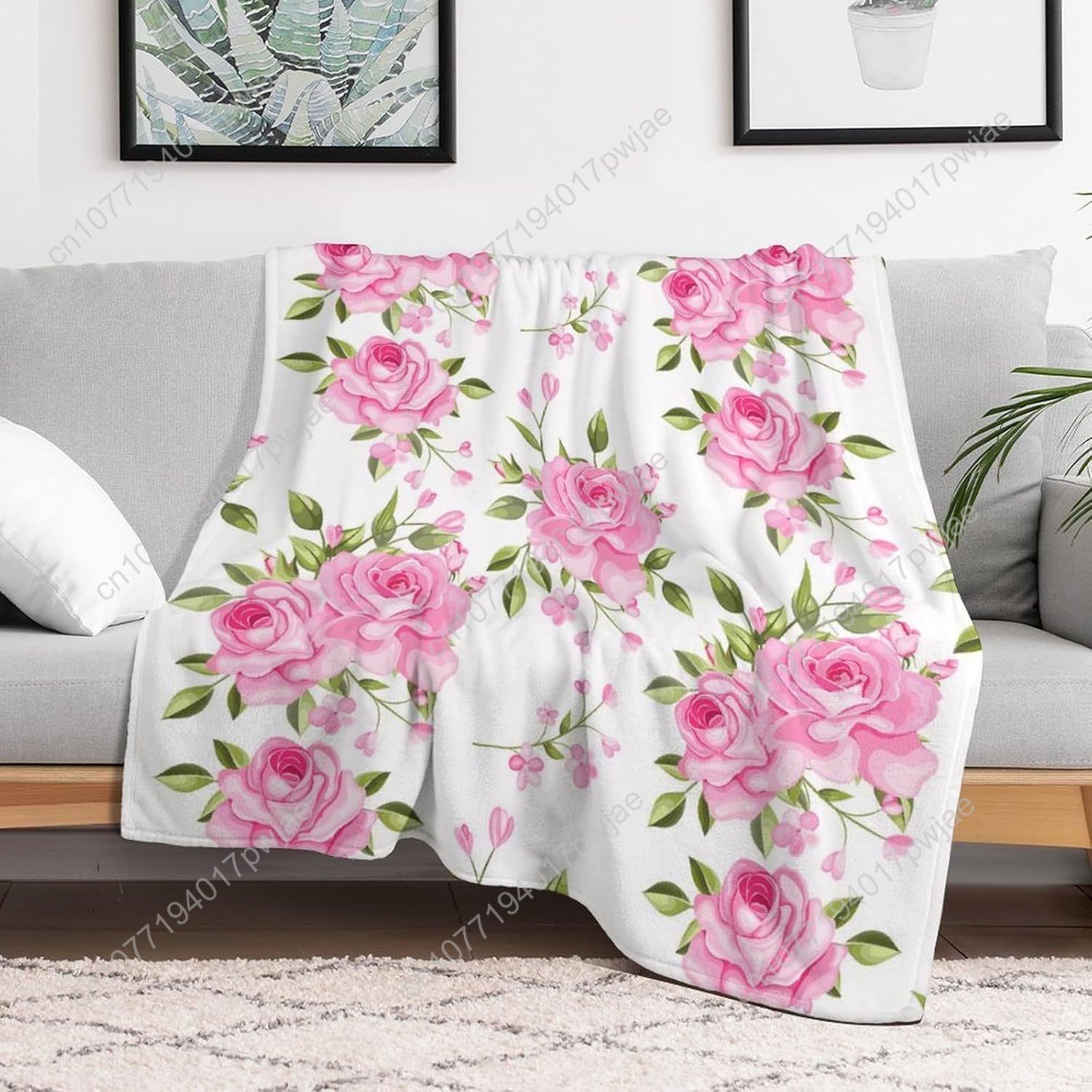 Pembe Çiçekli Battaniye Çiçek  - Home Textiles Towel incelemesi ve fiyatı