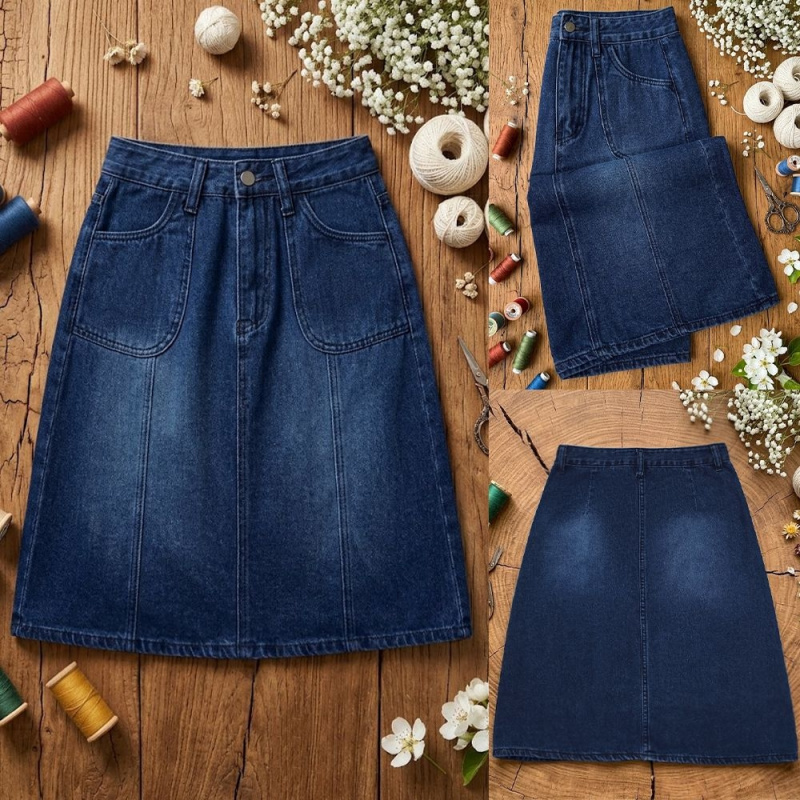 Kadın Yüksek Bel Orta Boy A Ke - Quilt Cotton Summer incelemesi ve fiyatı