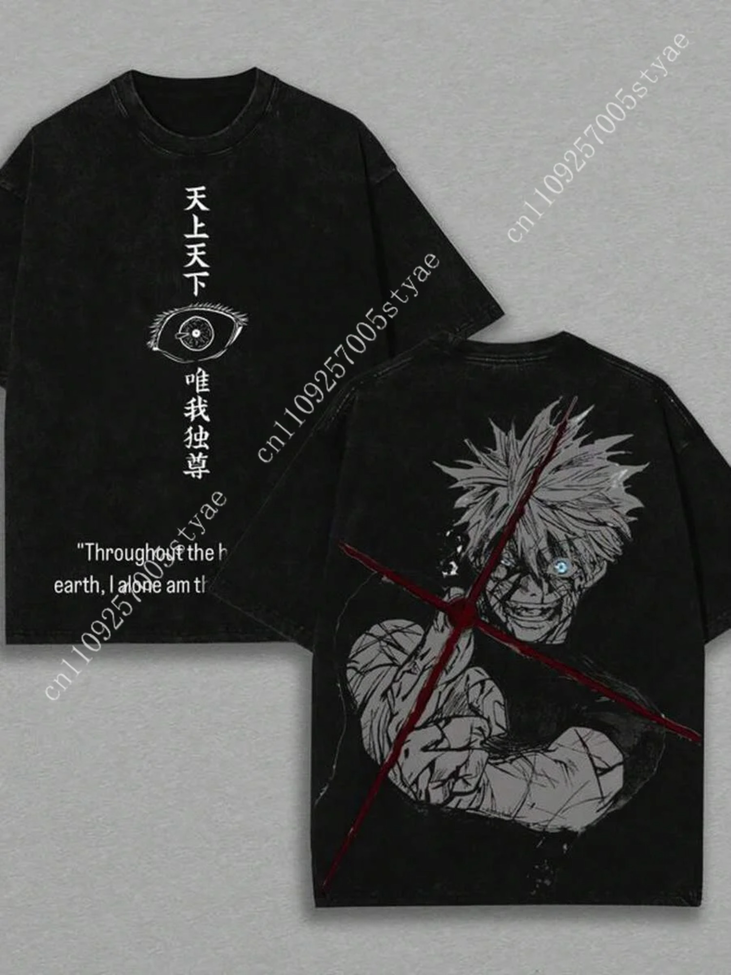 Gojo Satoru Grafik Tshirt Mang - Quilt Cotton Summer incelemesi ve fiyatı