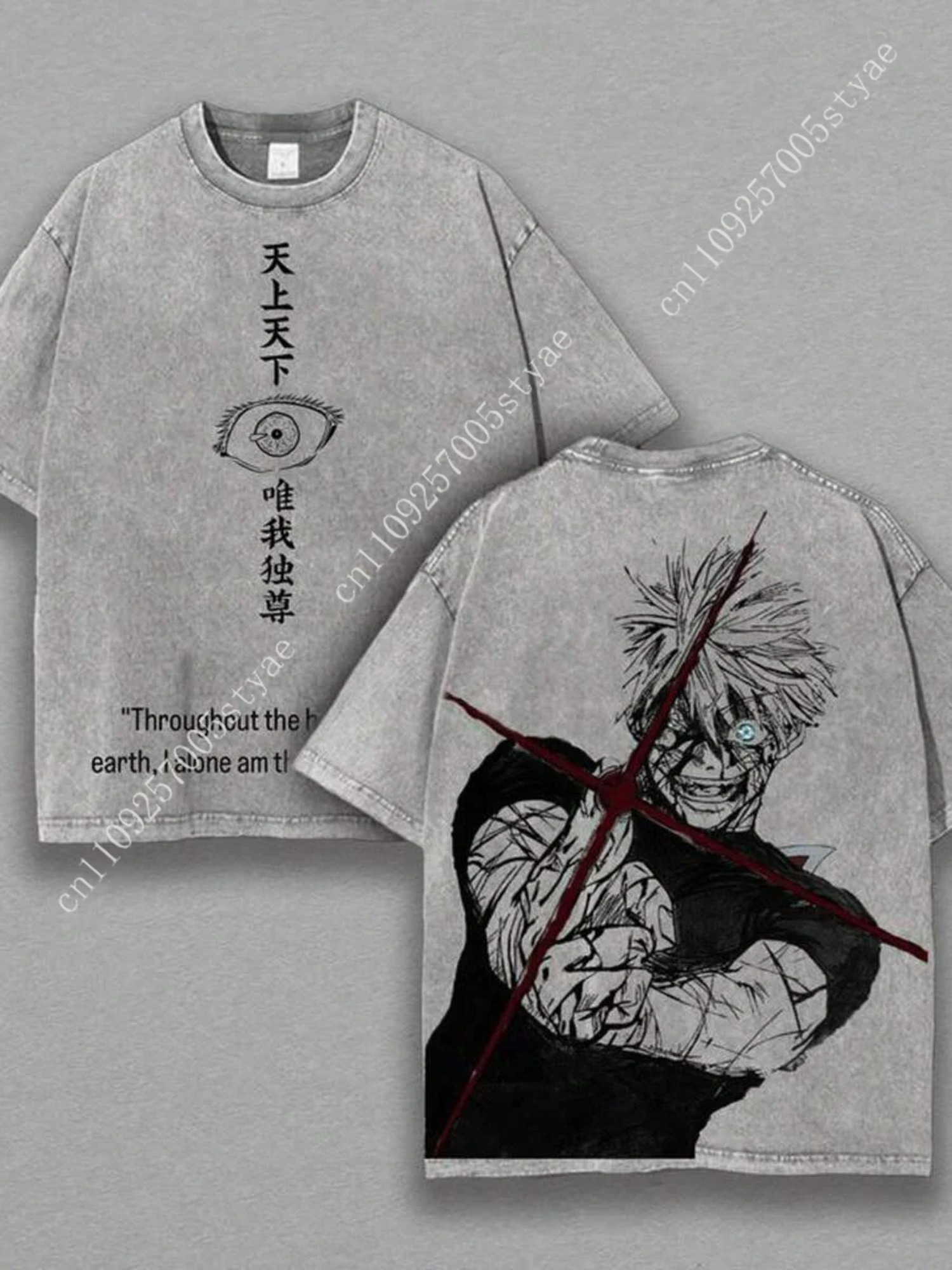 Gojo Satoru Grafik Tshirt Mang - Quilt Cotton Summer incelemesi ve fiyatı